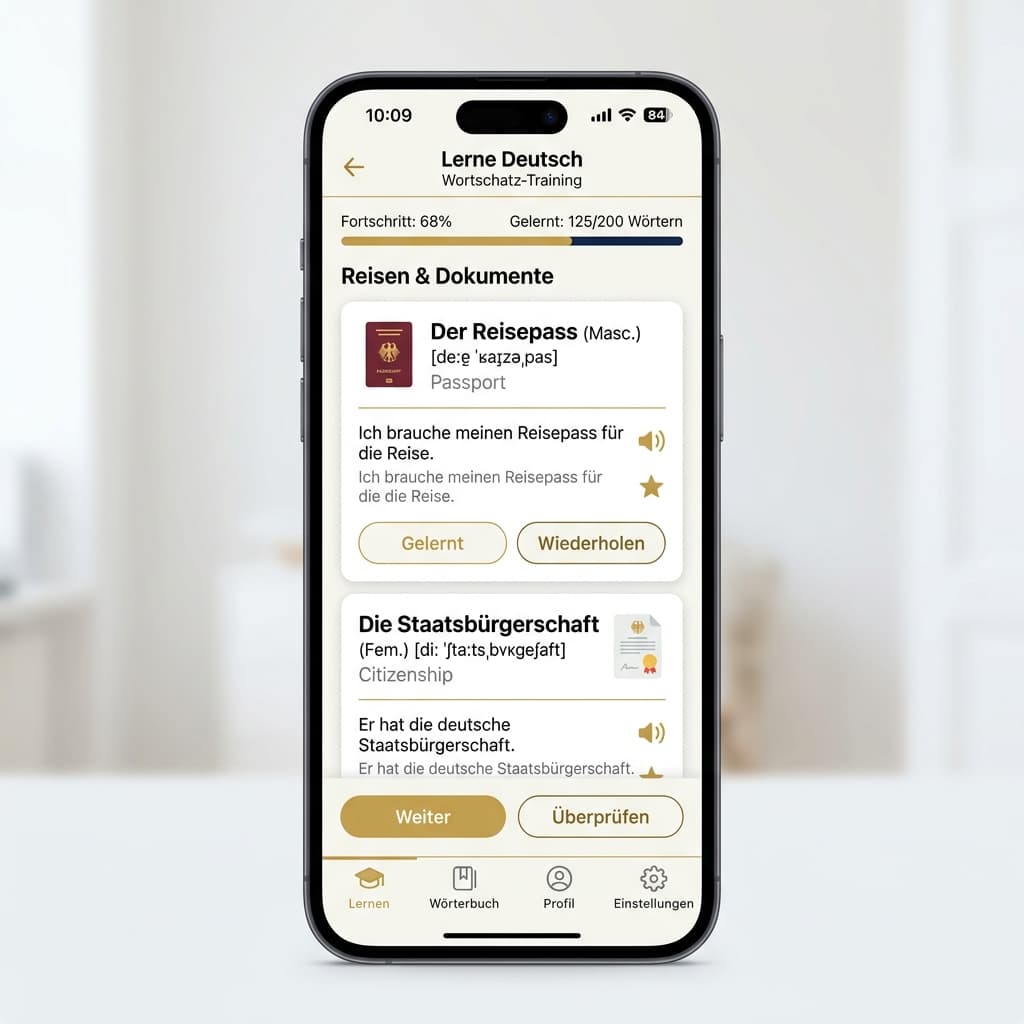 German B1 Course Interface